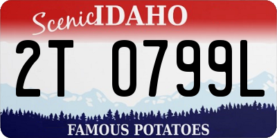 ID license plate 2T0799L