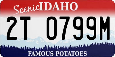 ID license plate 2T0799M
