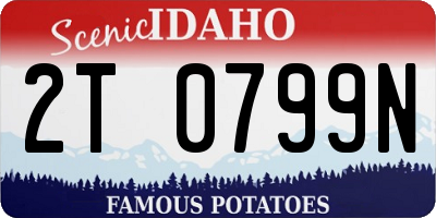 ID license plate 2T0799N