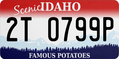 ID license plate 2T0799P