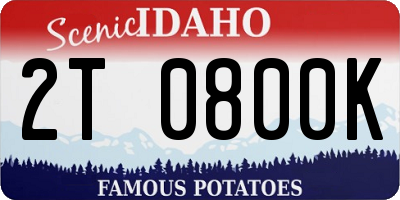 ID license plate 2T0800K