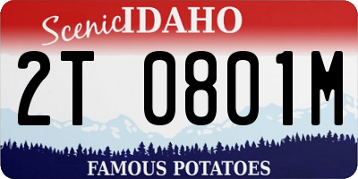 ID license plate 2T0801M