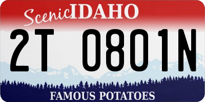 ID license plate 2T0801N