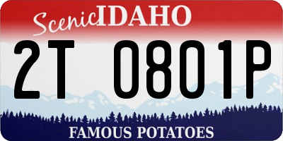 ID license plate 2T0801P