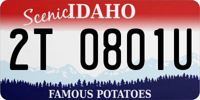 ID license plate 2T0801U