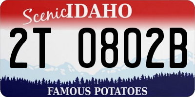 ID license plate 2T0802B