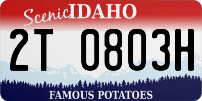 ID license plate 2T0803H