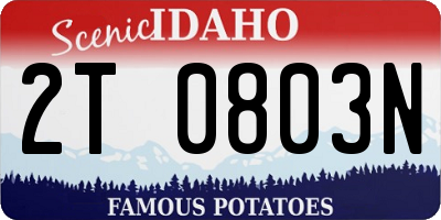 ID license plate 2T0803N