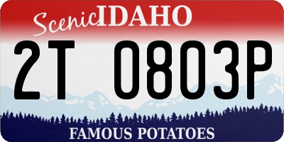 ID license plate 2T0803P