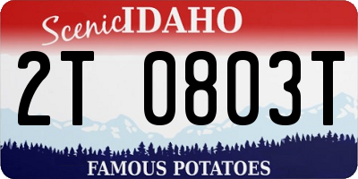 ID license plate 2T0803T