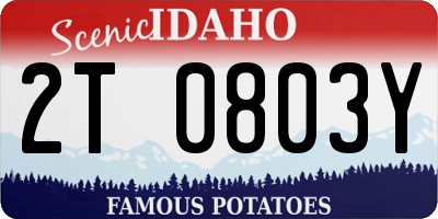 ID license plate 2T0803Y