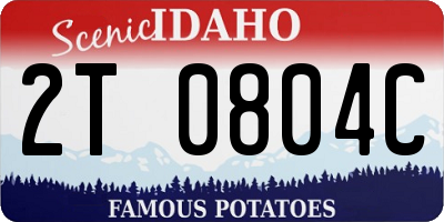 ID license plate 2T0804C