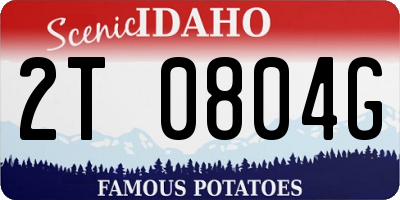 ID license plate 2T0804G