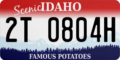 ID license plate 2T0804H