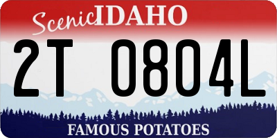 ID license plate 2T0804L