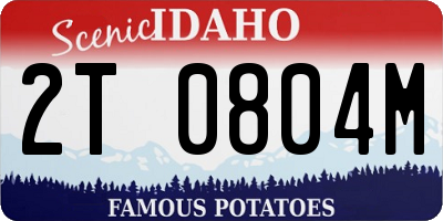ID license plate 2T0804M