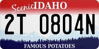 ID license plate 2T0804N
