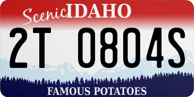ID license plate 2T0804S
