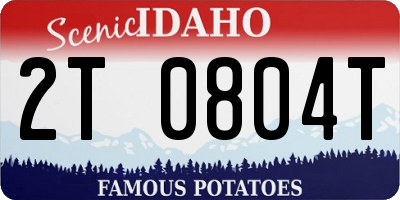ID license plate 2T0804T