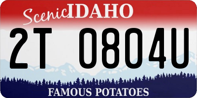 ID license plate 2T0804U