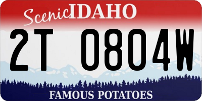 ID license plate 2T0804W
