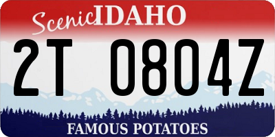 ID license plate 2T0804Z