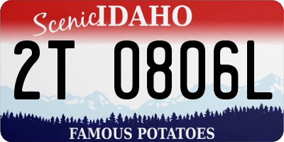 ID license plate 2T0806L