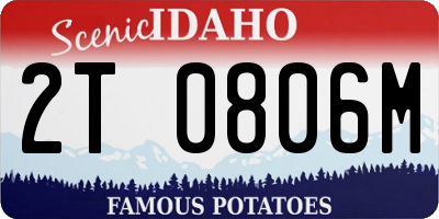 ID license plate 2T0806M