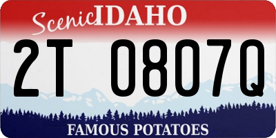 ID license plate 2T0807Q