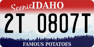 ID license plate 2T0807T
