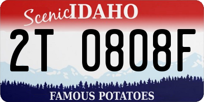 ID license plate 2T0808F