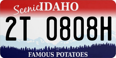 ID license plate 2T0808H