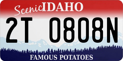 ID license plate 2T0808N