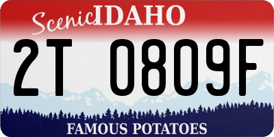 ID license plate 2T0809F