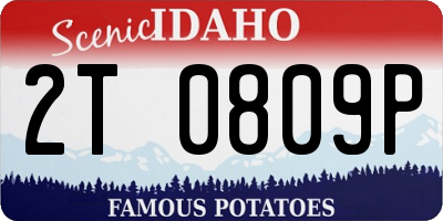ID license plate 2T0809P