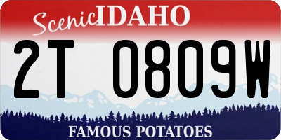 ID license plate 2T0809W