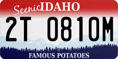 ID license plate 2T0810M