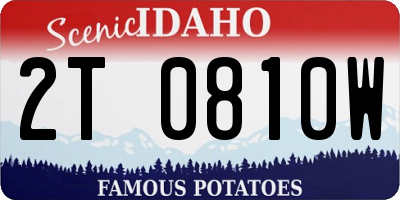 ID license plate 2T0810W