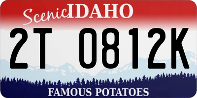 ID license plate 2T0812K