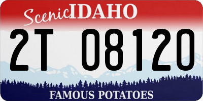 ID license plate 2T0812O
