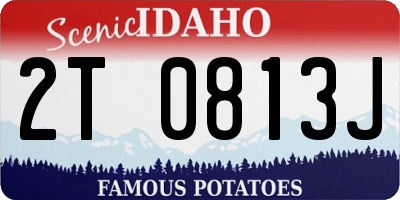 ID license plate 2T0813J