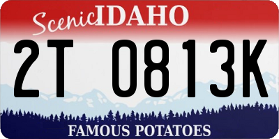 ID license plate 2T0813K