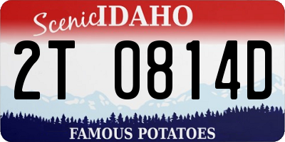 ID license plate 2T0814D