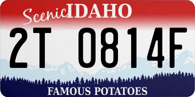ID license plate 2T0814F