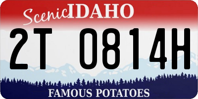 ID license plate 2T0814H
