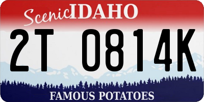 ID license plate 2T0814K