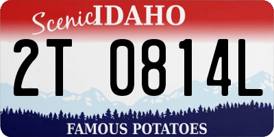 ID license plate 2T0814L