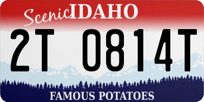ID license plate 2T0814T