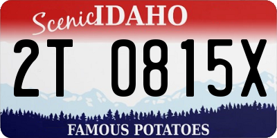 ID license plate 2T0815X