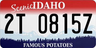 ID license plate 2T0815Z